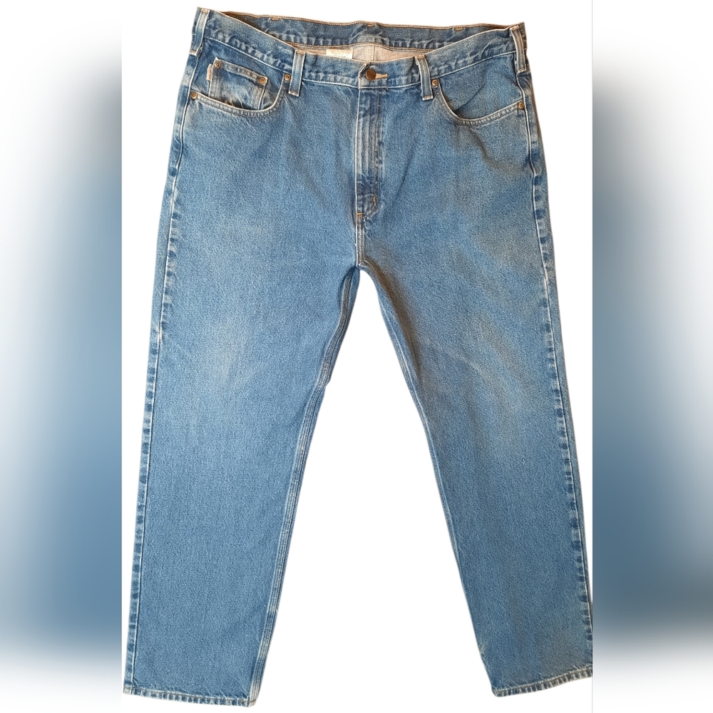 Carhartt Jeans Mens 42x32 Blue Denim Straight Leg Traditional Fit Streetwear